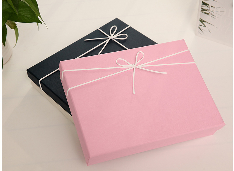 粉色礼品盒印制logo伴手礼盒围巾高档礼物盒礼品包装盒天地盖空盒