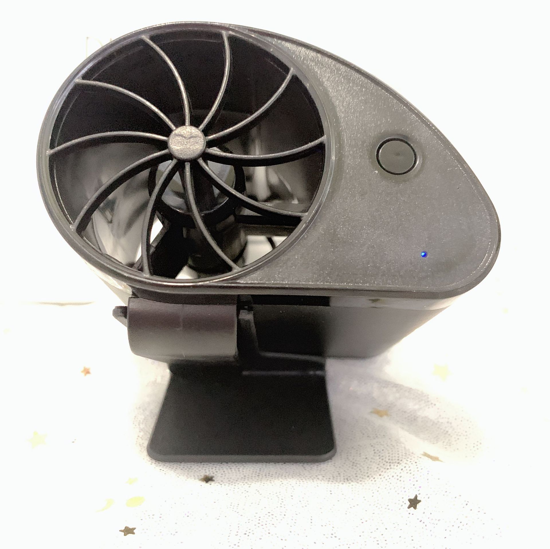 f113三代大风力usb挂腰移动腰间风扇移动空调桌面支架电风扇