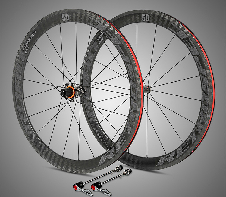 rs碳纤维700c公路自行车轮组四培林碳花鼓50刀竞赛专用碳刀轮组
