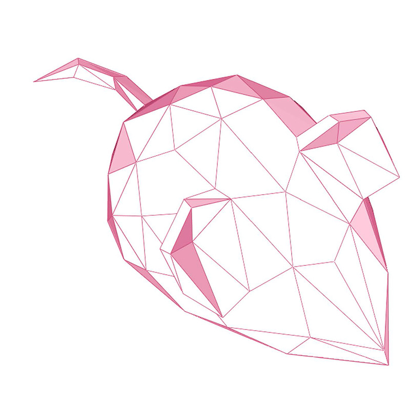 农历新年可爱老鼠 几何折纸3d立体纸模型立体构成diy手工创意摆