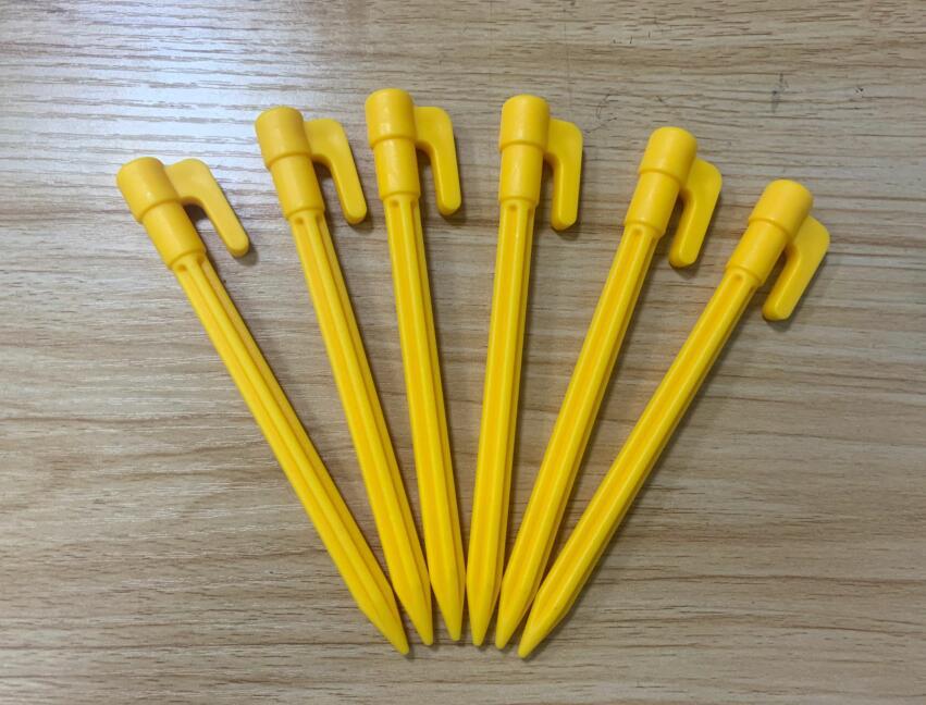 户外露营帐篷地钉沙滩防风懒人充气沙发黄色无人机停机坪塑料地钉