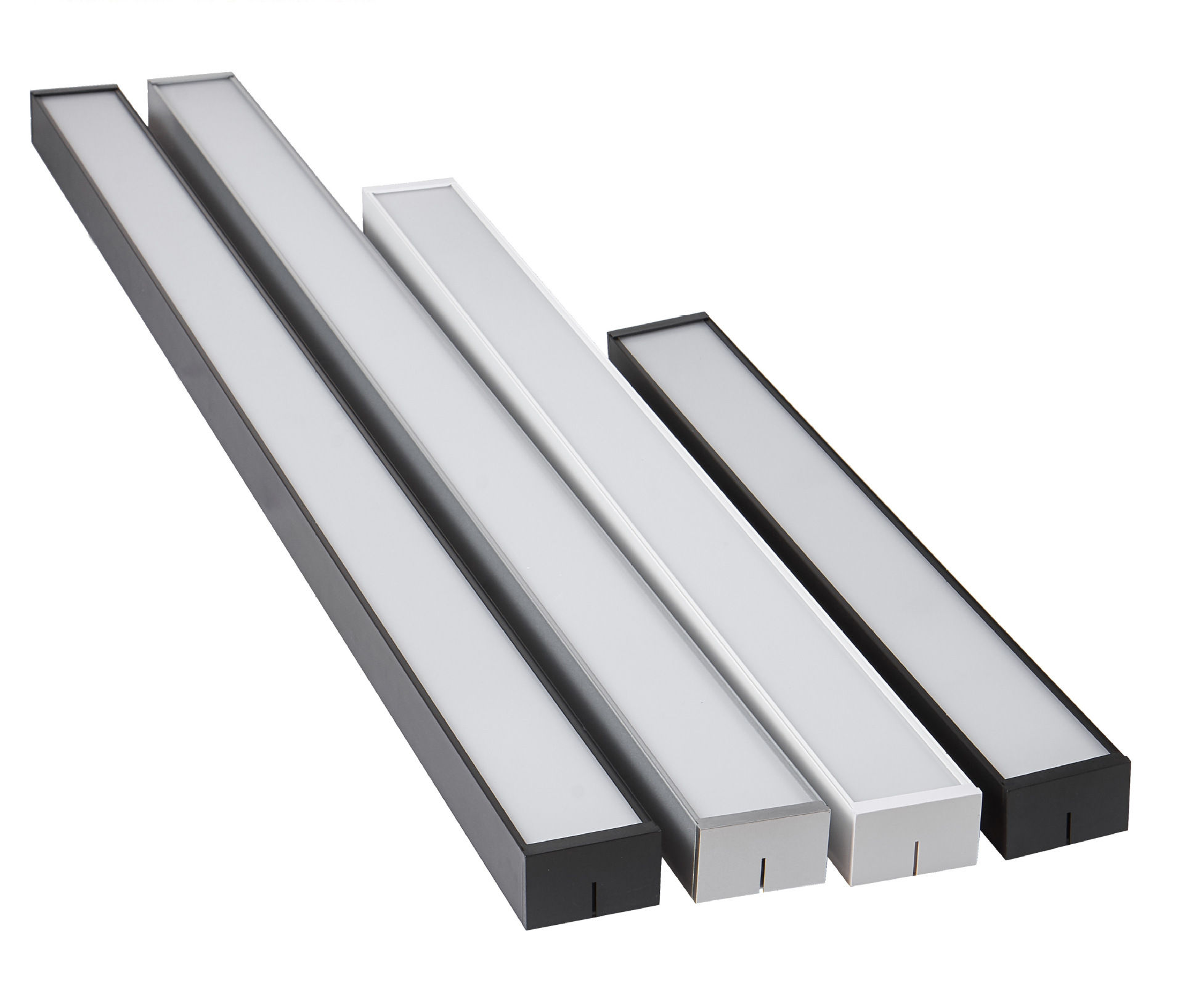 led长条办公室吊灯商场健身房吊线灯网咖办公灯木纹方通灯线条灯