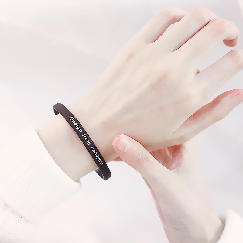 ee原创candycat运动手环情侣男女学生明星同款个性励志硅胶腕带