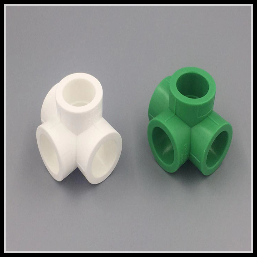 家装精品ppr20大流量立体直角四通弯头墙角异面等径4分6分顺水弯