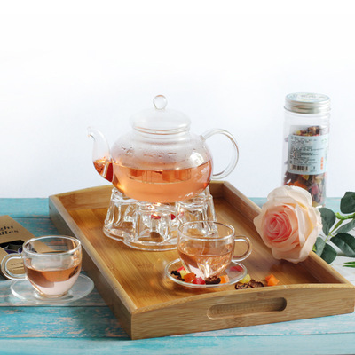 玻璃茶具_耐热玻璃茶具花茶壶套装 水果茶功夫加热 - 阿里巴巴