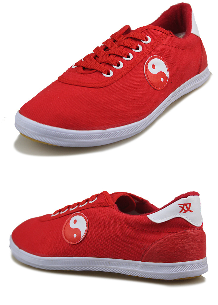 双星武术鞋男帆布阴阳标女防滑耐磨鞋晨练鞋室内训练鞋低帮鞋