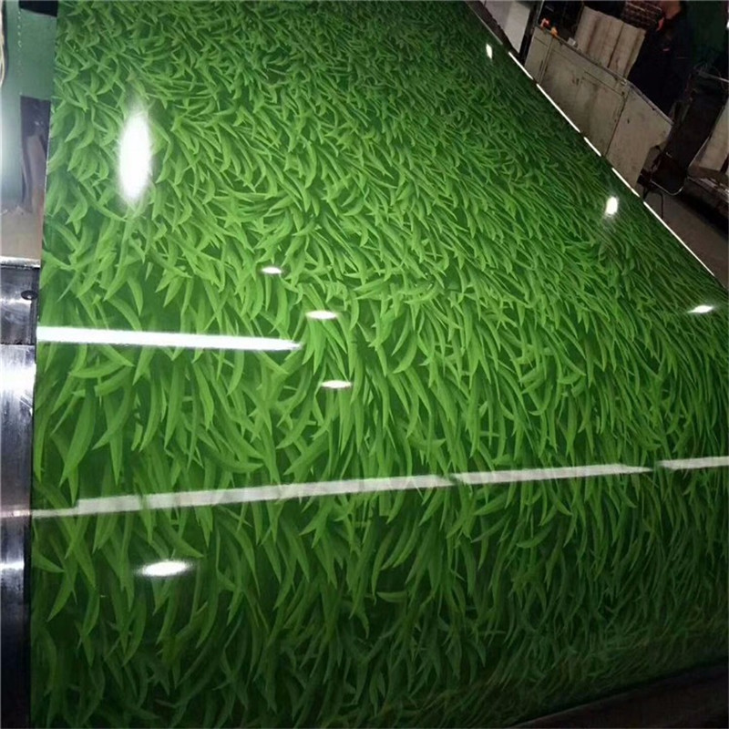 现货直供  印花系列彩钢卷 热镀锌彩涂卷 0.3mm*1.2m小草印花彩卷