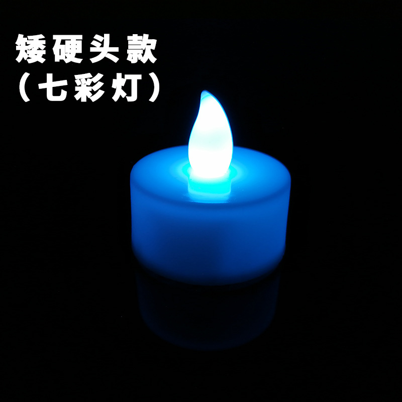 Led Colorful Simulation Electronic Small Tea Candle Light Festival Atmosphere Battery Home Plastic Decoration R2032 Optional