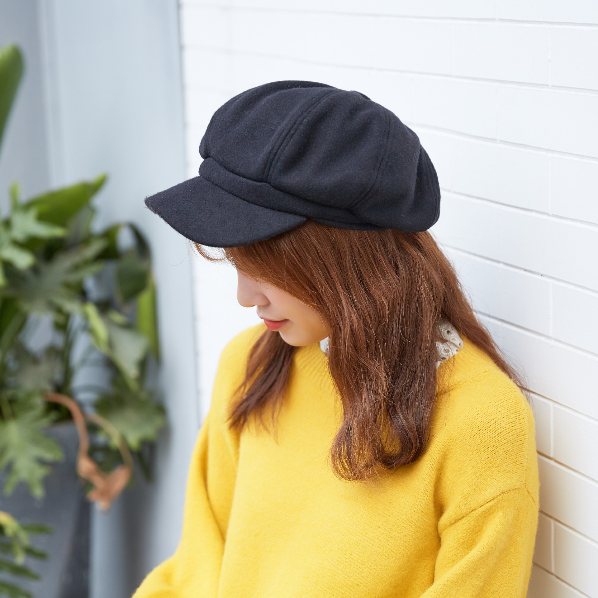 蓓蕾帽子女秋冬韩国潮网红冬天日系英伦时尚韩版贝雷八角帽可调节