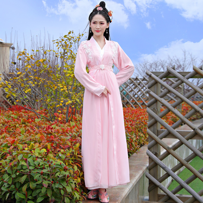 原创锦鲤汉服女齐胸襦裙古装女装仙女中国风飘逸清新淡雅古风学生