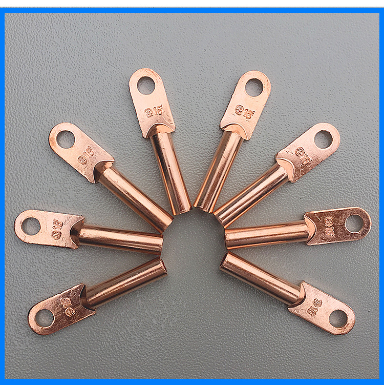铜鼻子接线端子dt10国标接线铜端子 线鼻子 电缆铜线耳镀锡铜鼻子