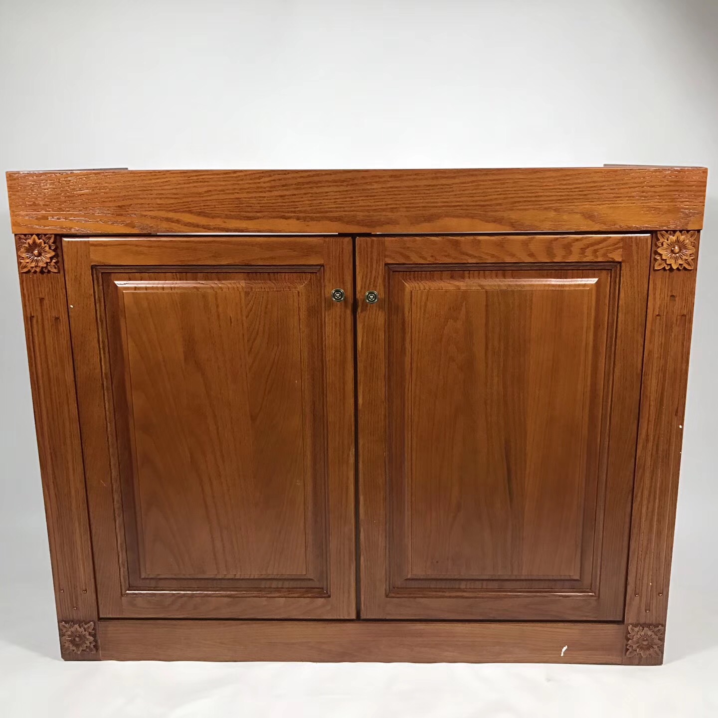 林然 橡木草缸底柜水族箱底柜防水底柜厂家订做鱼缸底柜