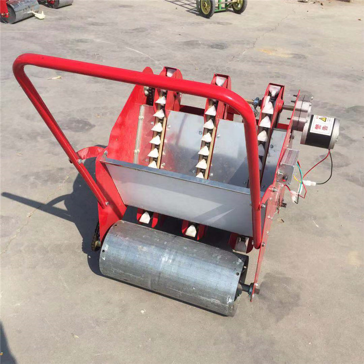 行走式防滑轮大蒜精播机 农用大蒜种植机 高效率省力人工种蒜机