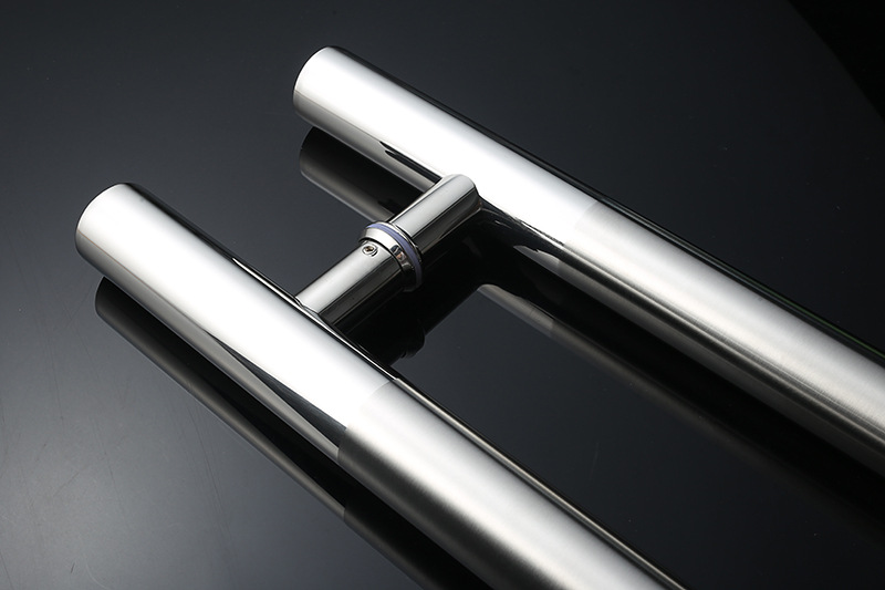 不锈钢玻璃门拉手现代豪华办公室圆管中砂门把手 精抛光 工厂直销