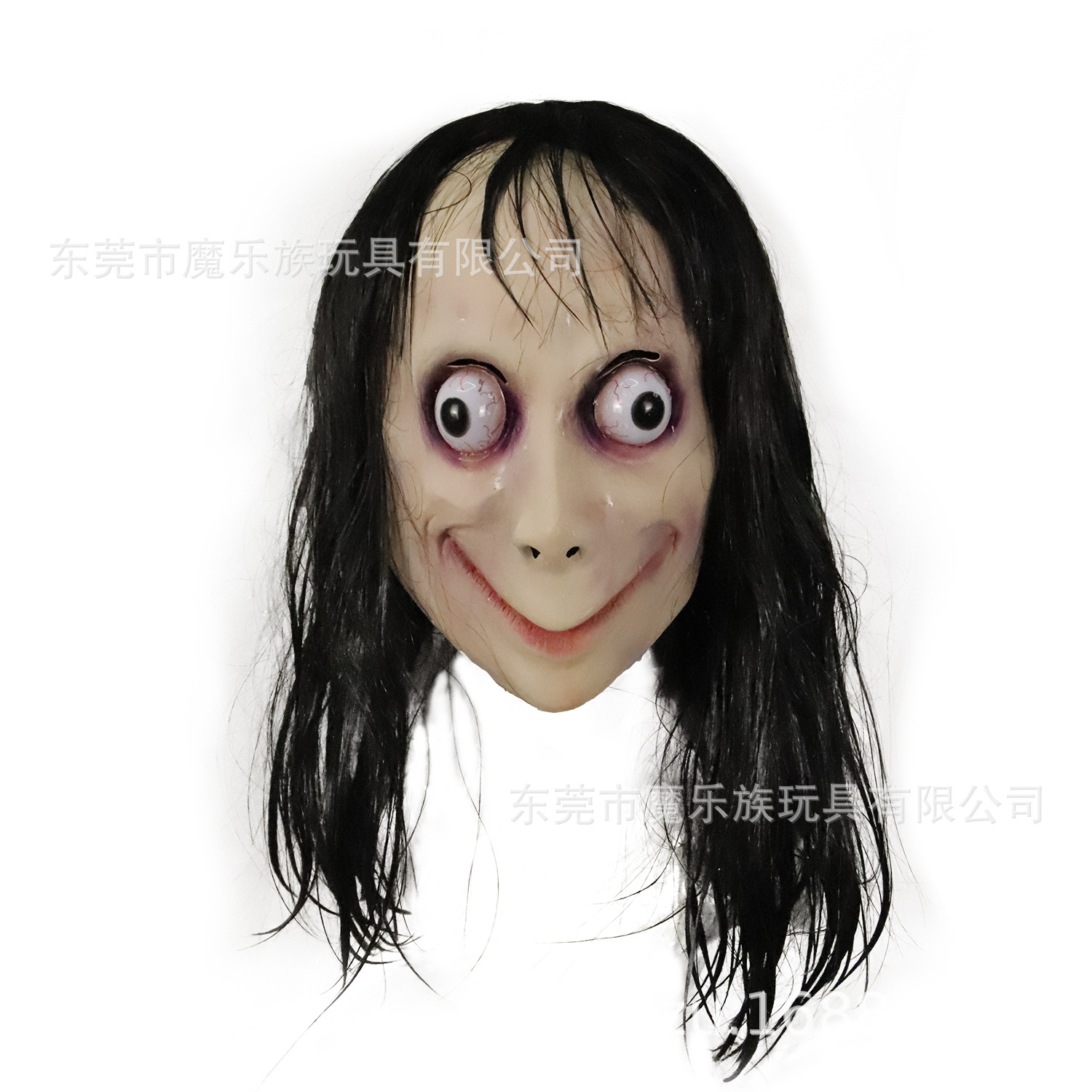 新款万圣节恐怖长发momo面具 舞会表演led道具 搞怪面具现货批发