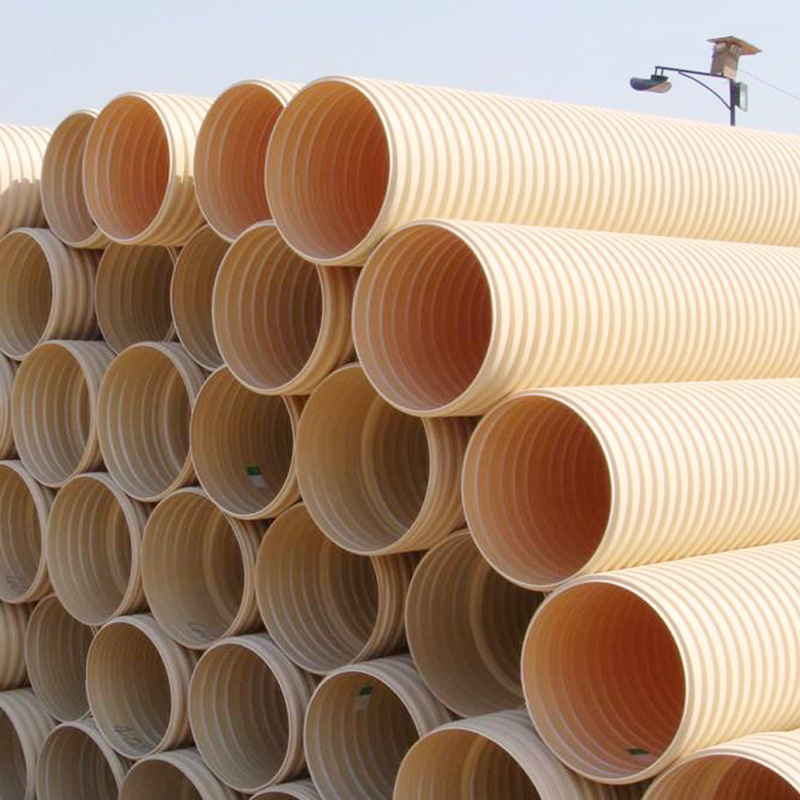 厂家upvc双壁波纹管 市政通信穿线管pvc塑料管穿线通讯管加工定制