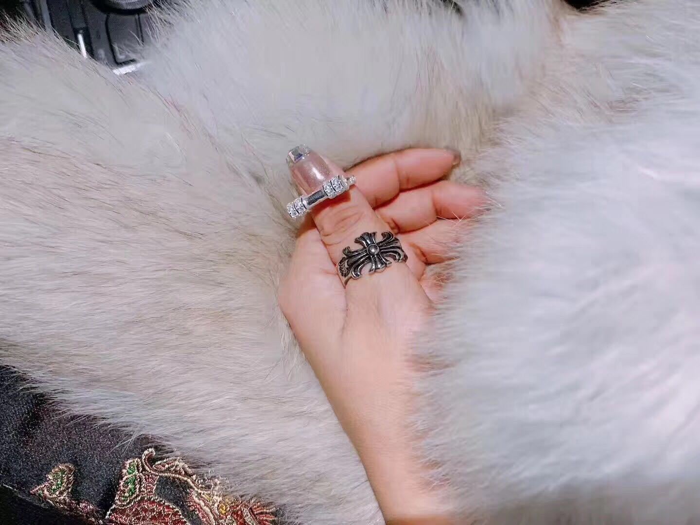 泰国原庙恭请 阿赞白矿符管人缘鸟戒指 925开口ring戒指女