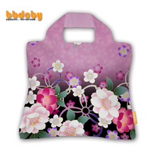 bbdcby紫底樱花买菜包折叠环保购物袋手提袋单肩包妈咪包收纳袋