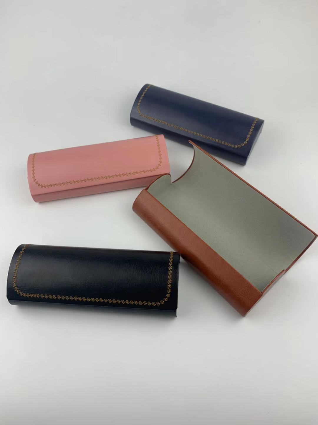 眼镜盒批发 高档时尚大气近视手工眼镜盒 纯手工太阳镜盒