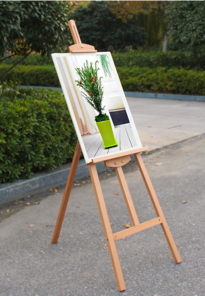 展宏175cm后撑式榉木画架红榉木画架素描画架美术画架油画架