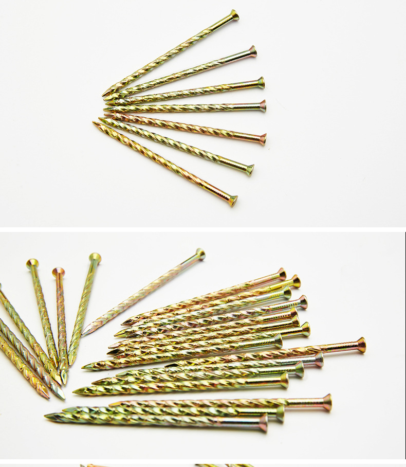 厂家直销 地板钉 实木地板木龙骨钉 麻花钉螺纹钉 木工防松钉批发