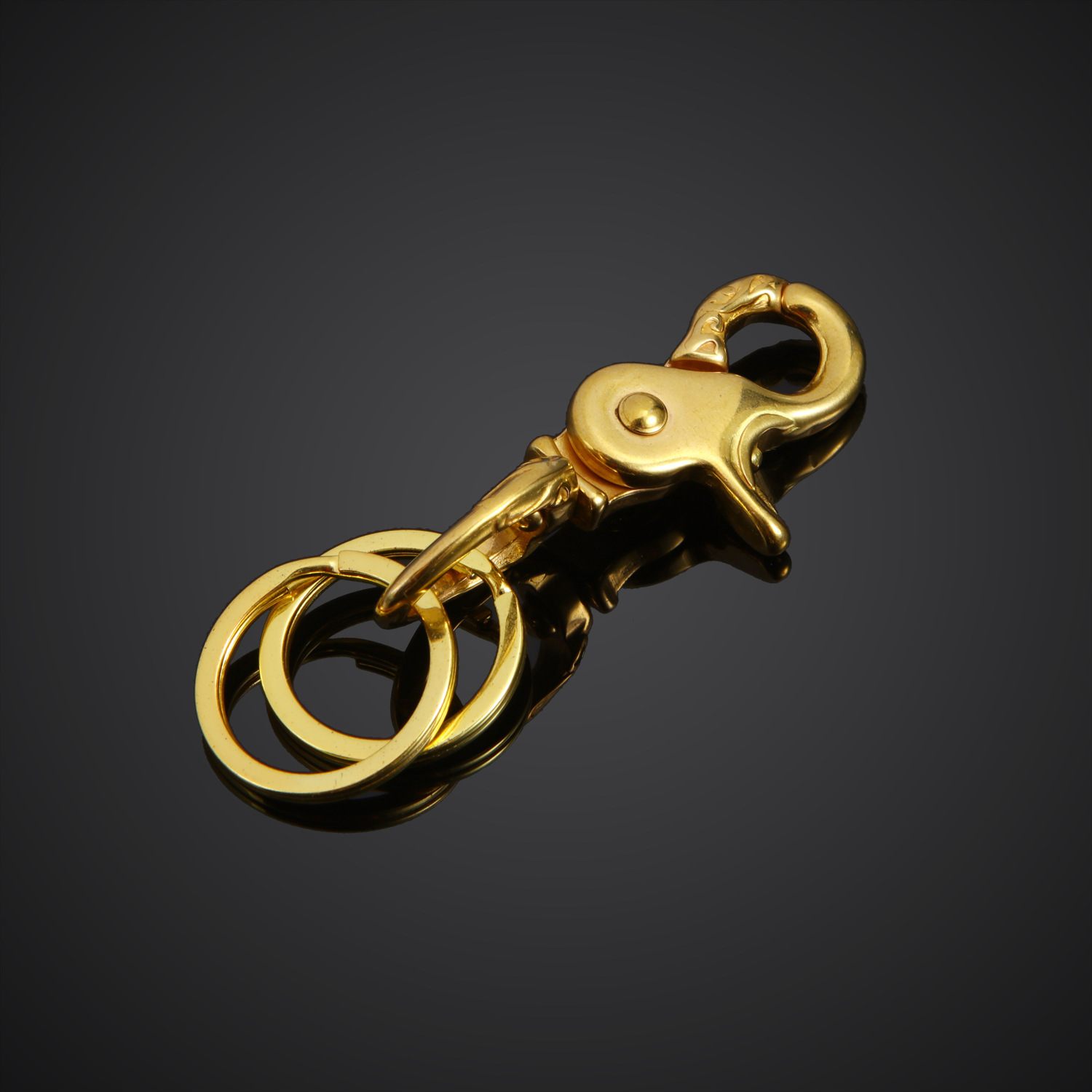 创意黄铜钥匙扣挂件男士腰挂汽车钥匙圈钥匙环个性简约礼品钥匙扣