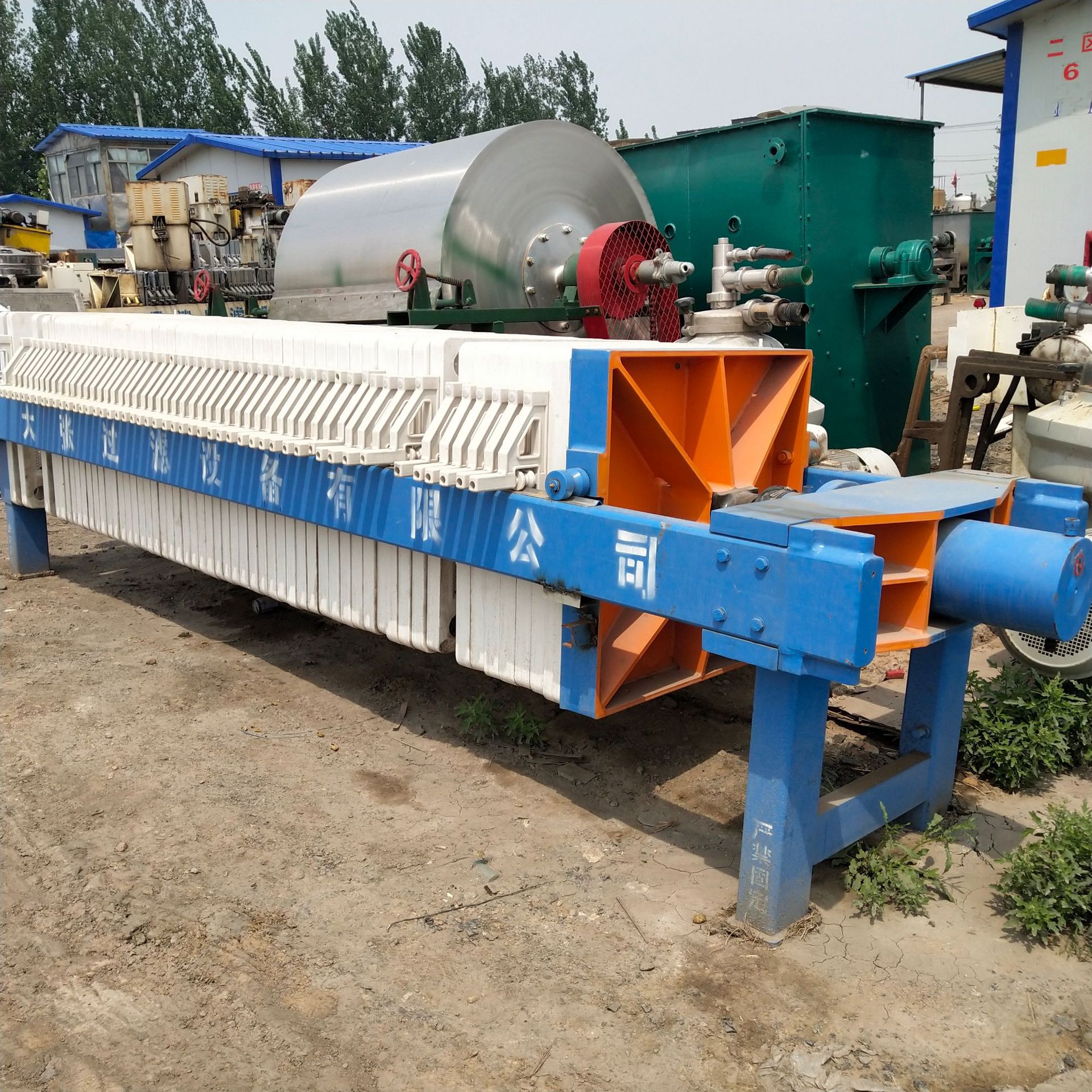 出售80平方隔膜压滤机压滤机二手污泥压滤机