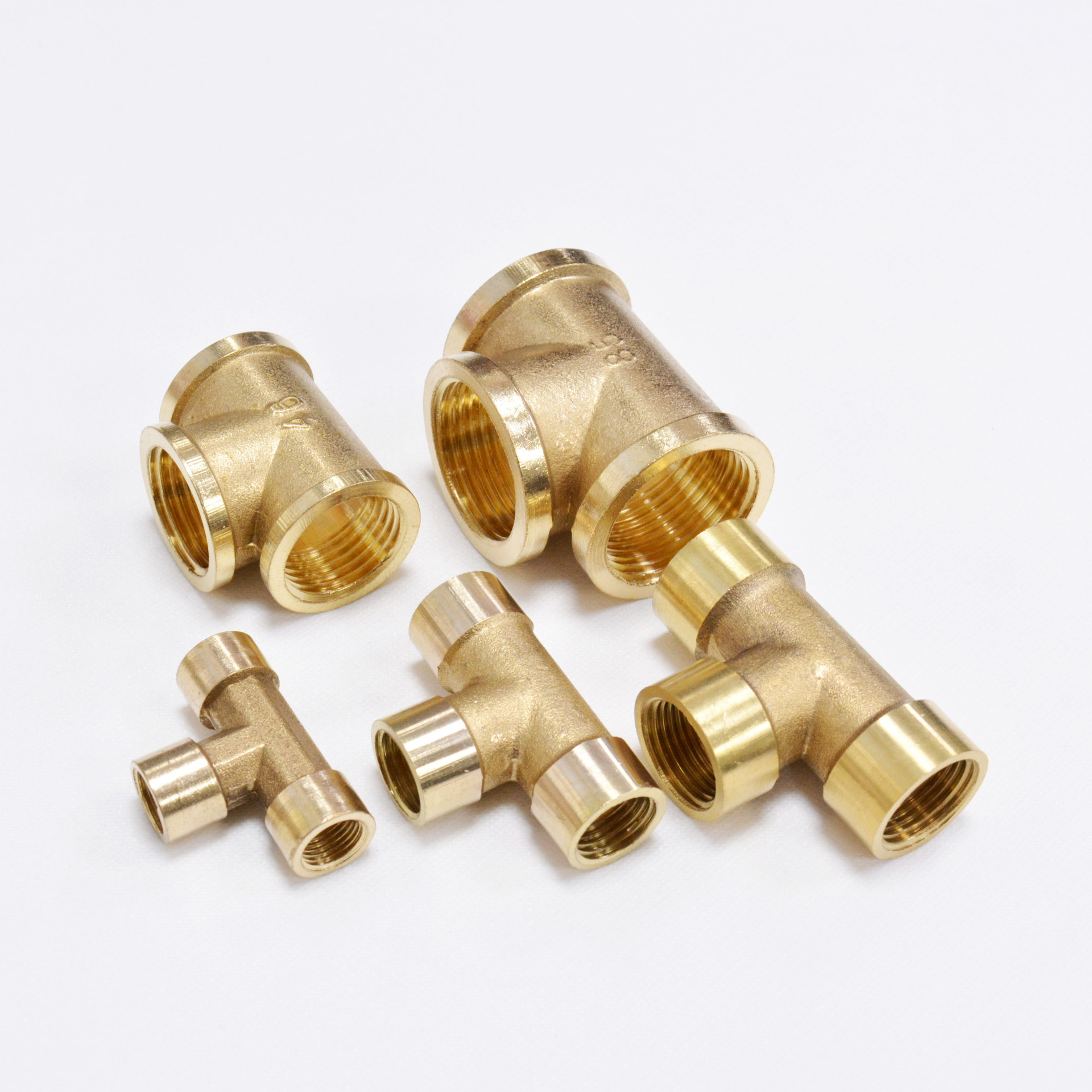 自产自销内牙铜三通等径三通内丝t型管件水暖五金配件定制