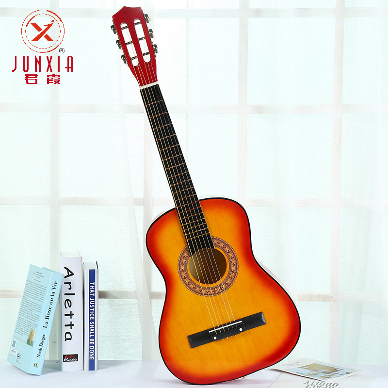SOURCE Factory Wholesale 34-Inch Wooden Guitar Children Beginners Practice Guitar Playing Toys Entry-Level Wooden Guitar