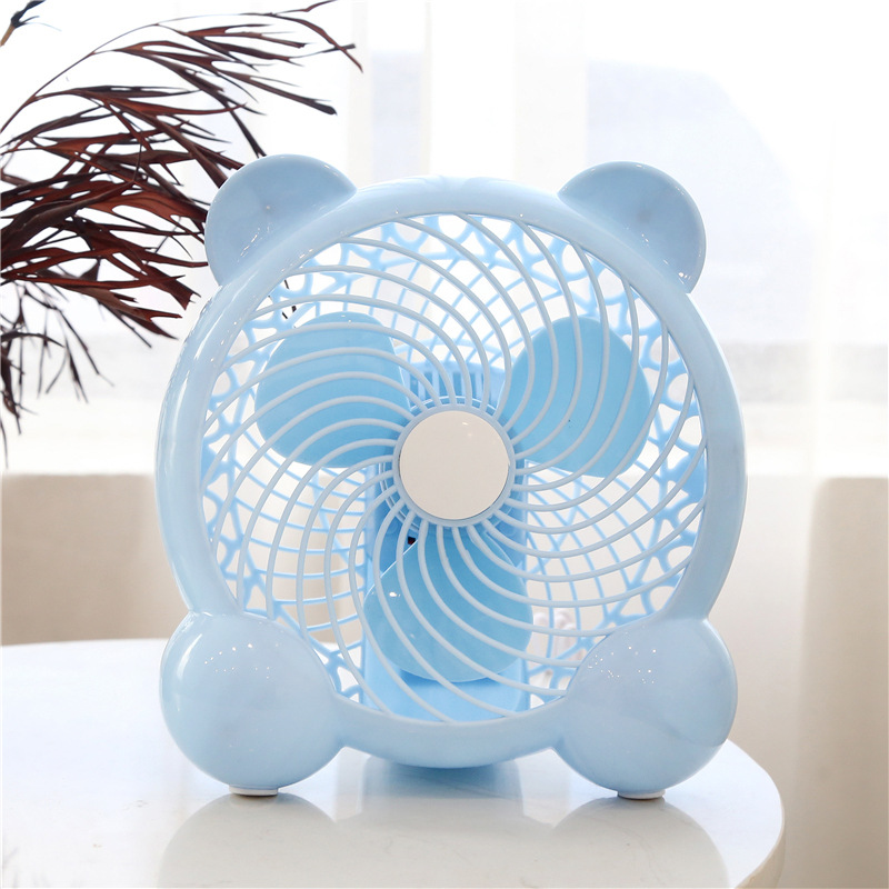 7-Inch USB Cartoon Mini Little Fan Student Dormitory Office Desk Surface Panel Desktop Electric Fan Factory Wholesale