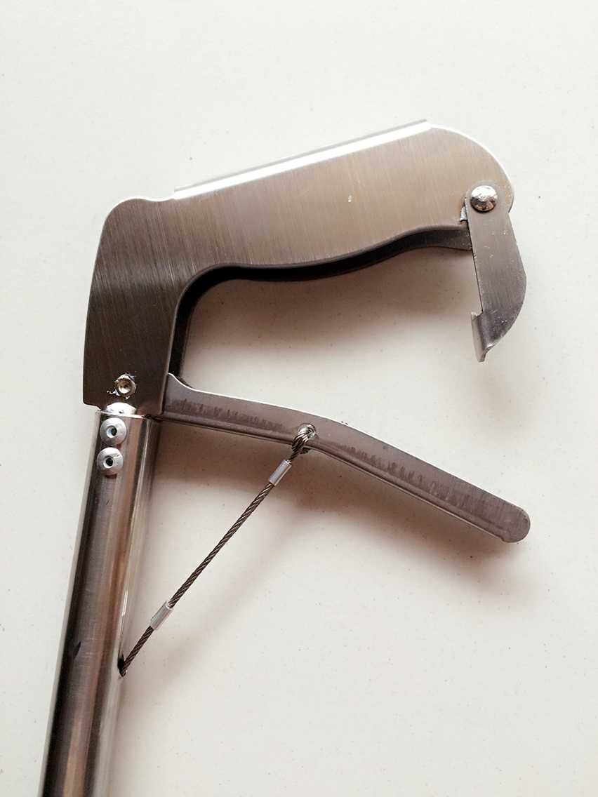 新款黄鳝折叠捕加厚夹不锈钢蛇钩钳防蛇工具抓自锁蛇钩捉泥鳅勾器