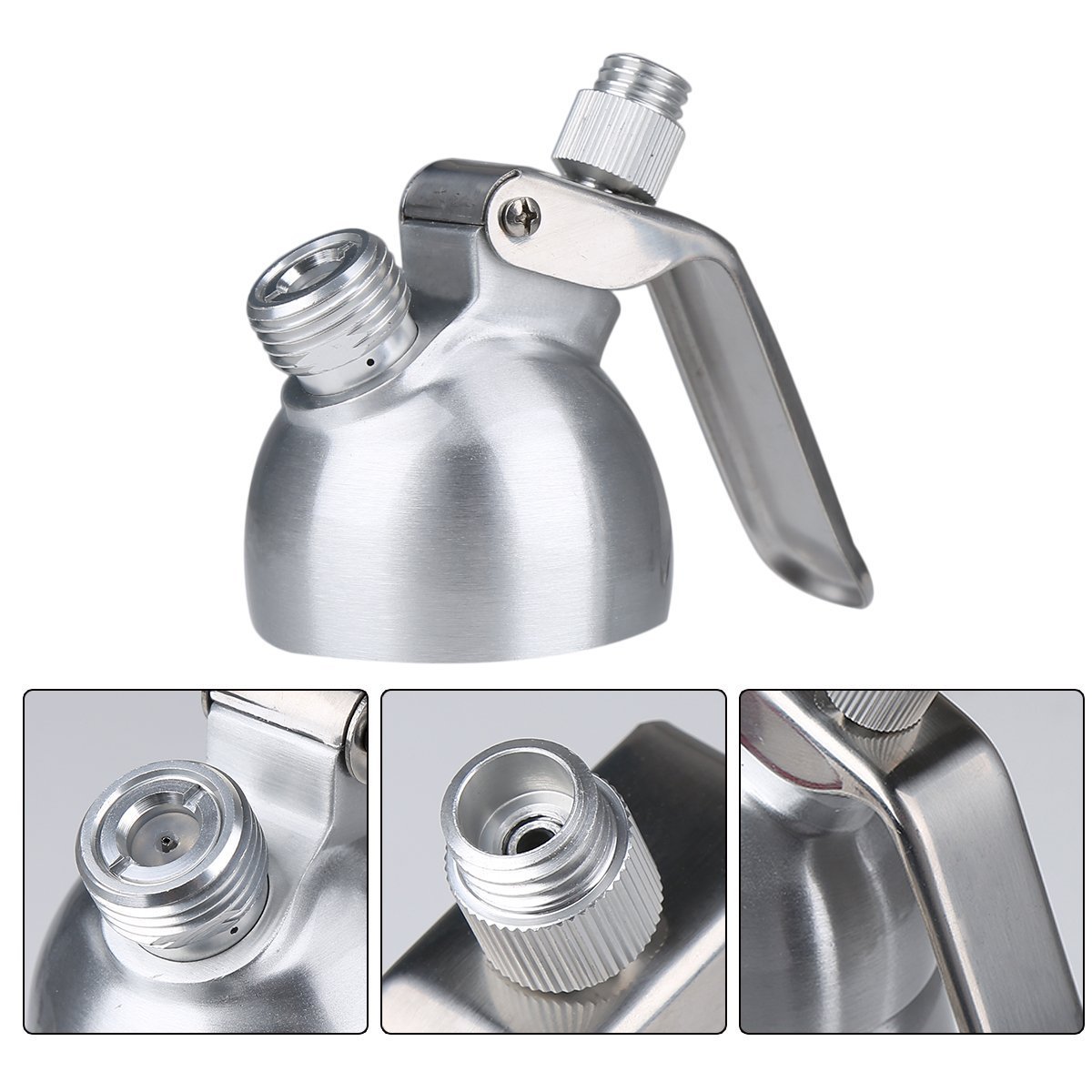 500ml铝制奶油枪发泡器不锈钢发泡器吸虹瓶裱花枪鲜奶发泡枪