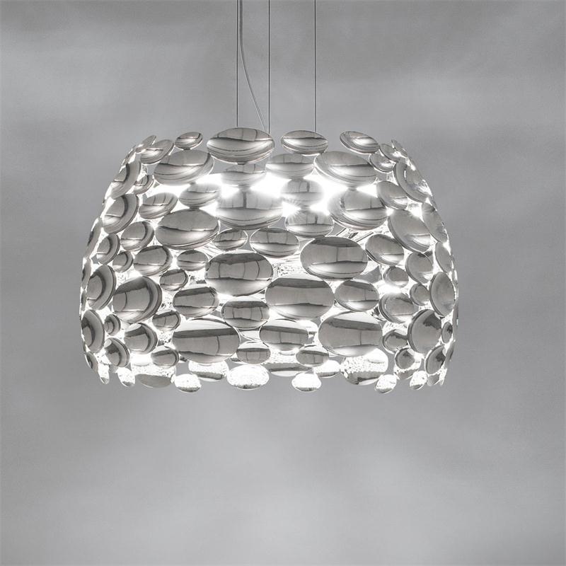 订制鹅卵石勺子椭圆铁片焊接台灯吊灯落地灯吸顶灯酒店工程灯饰