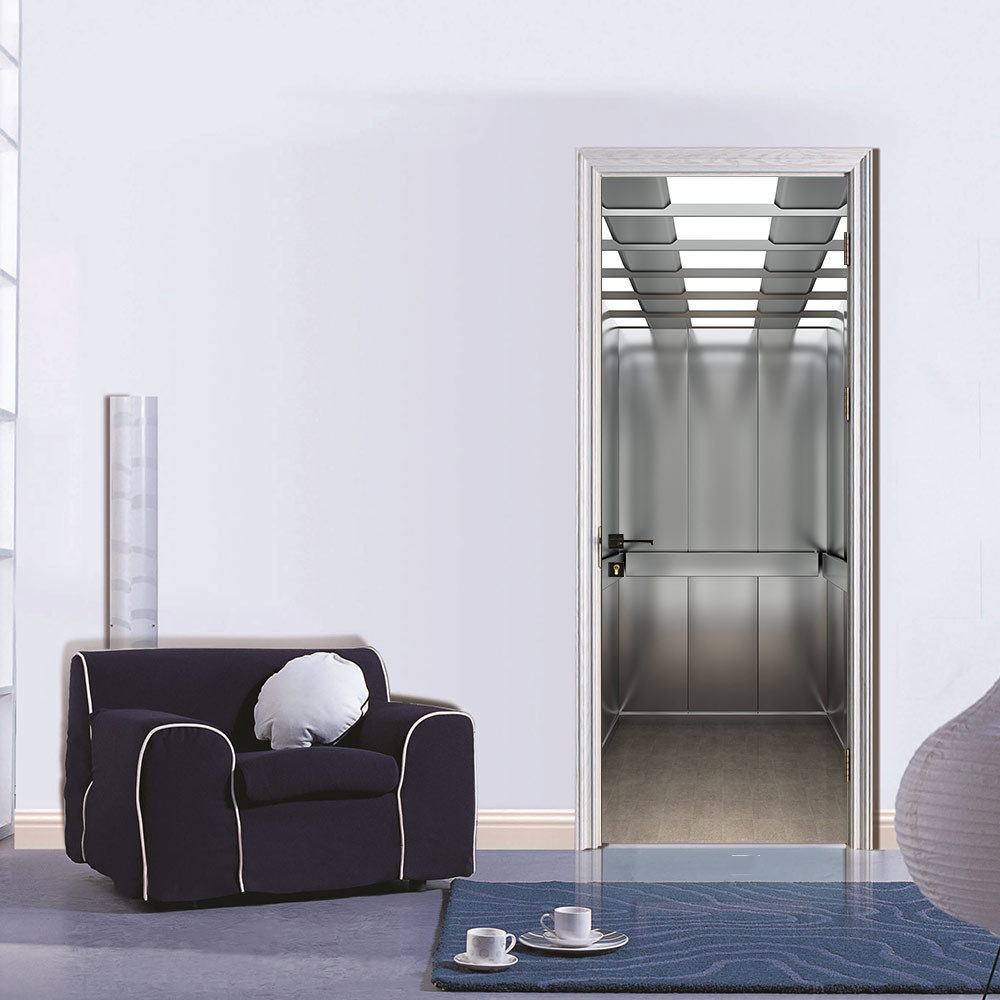 工厂直销创意仿3d客厅房门贴纸卧室木门翻新自粘pvc墙纸贴画