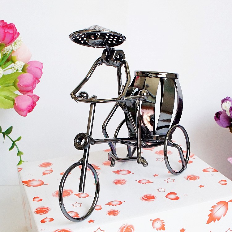 a050abcd 铁人骑车笔筒套件 铁质玩具 爸爸你带我去哪里