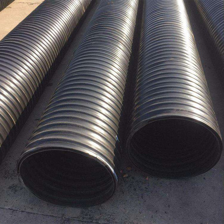hdpe中空壁塑钢缠绕排水管新型排污管钢塑复合管双层结构钢带加强