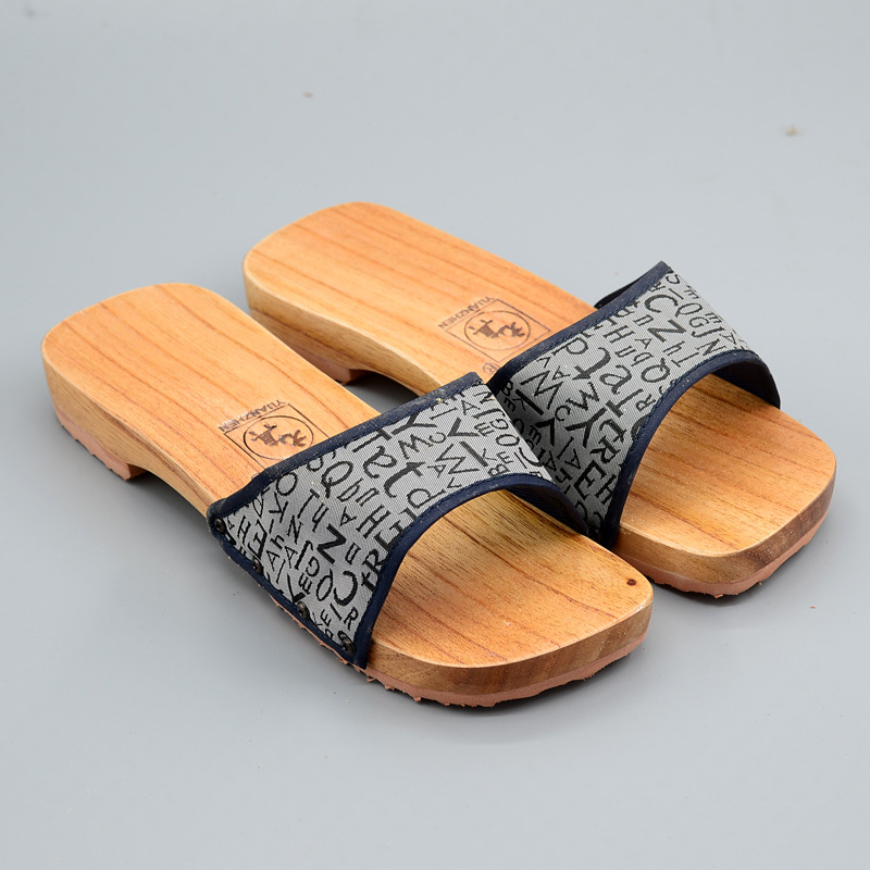 元真浴室木拖鞋居家防滑男女木鞋一字型坡跟情侣木屐洗澡用木板鞋