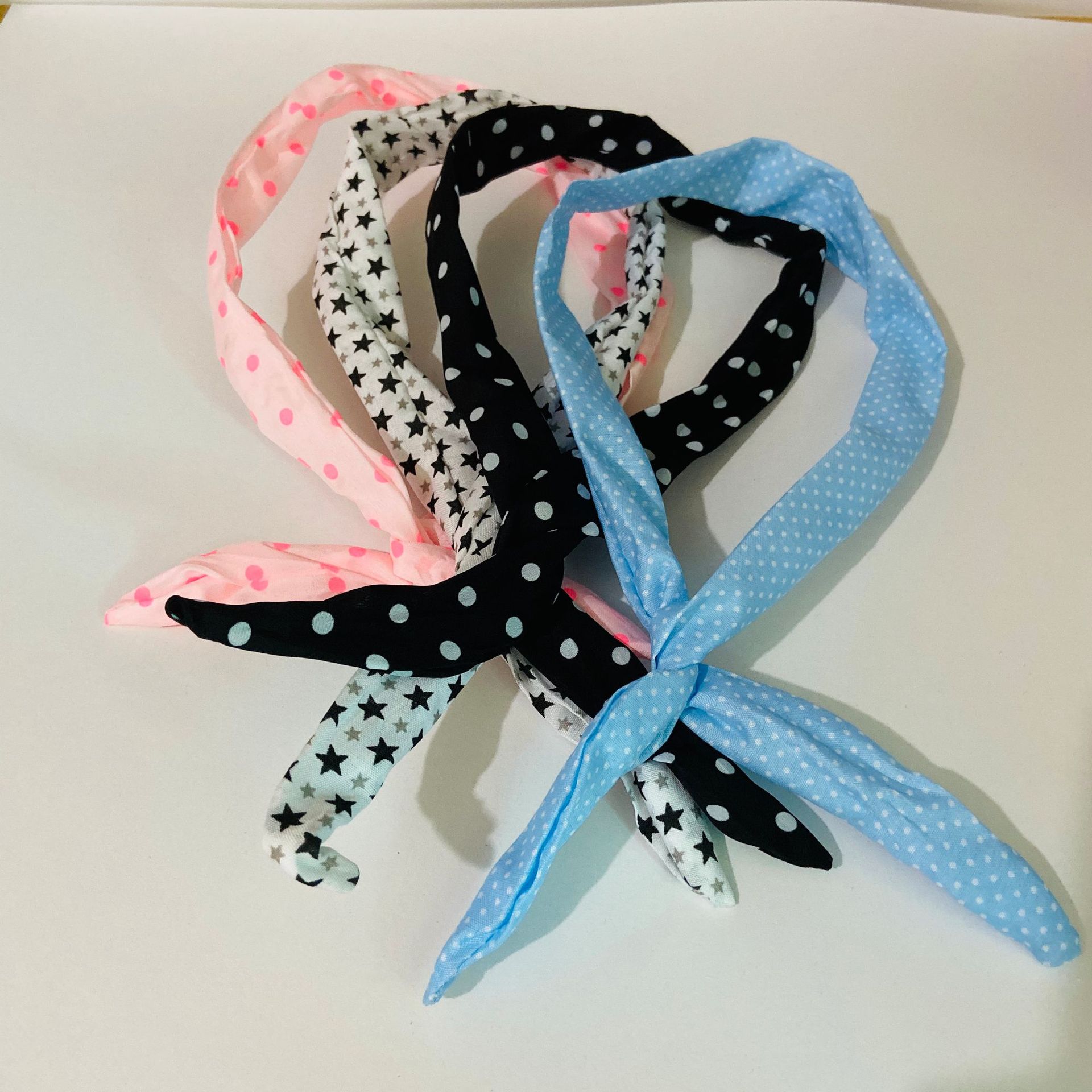 日韩可爱兔耳朵铁丝发带 发饰发箍一元小商品微商地推扫码礼品批