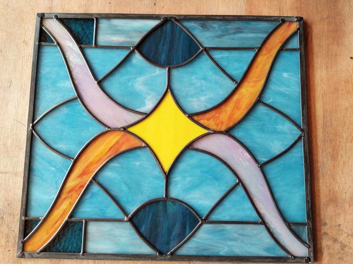 3米穹顶项目艺术玻璃采光顶钢结构工程酒店彩绘玻璃定制厂￥1700.