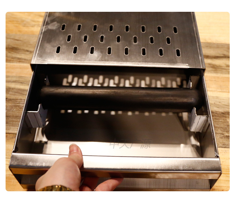 亚马逊不锈钢咖啡抽屉渣盒商用抽屉粉渣盒吧台移动式咖啡粉渣盒