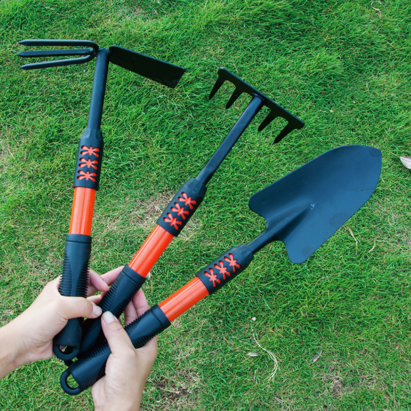 Flower Planting Tools Household Small Shovel Gardening Spade Lengthen and Thicken Four-Piece Set Shovel Rake Children's Sea Driving Tools