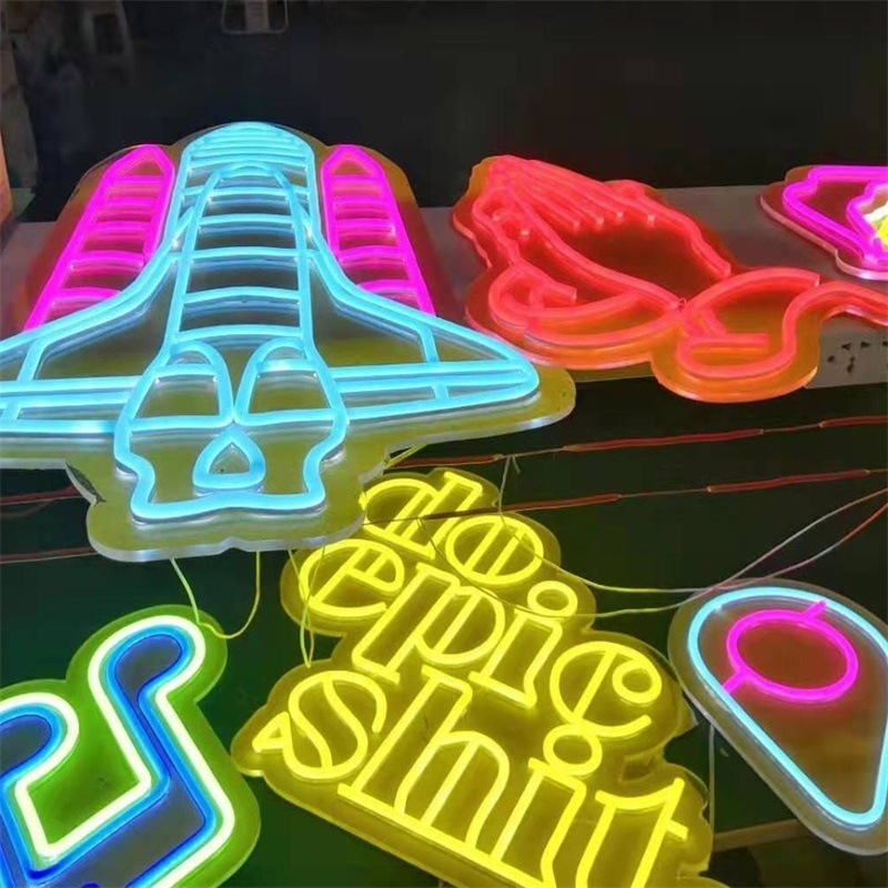 led霓虹灯发光字定制灯条超亮酒吧logo广告牌灯带装饰 闪动霓虹灯