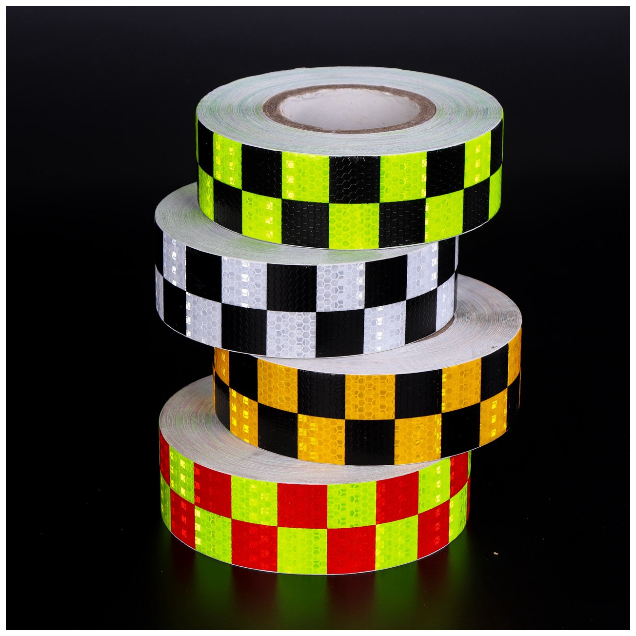 厂家批发方格车用反光贴定做汽车车身贴纸反光膜货车警示胶带定制