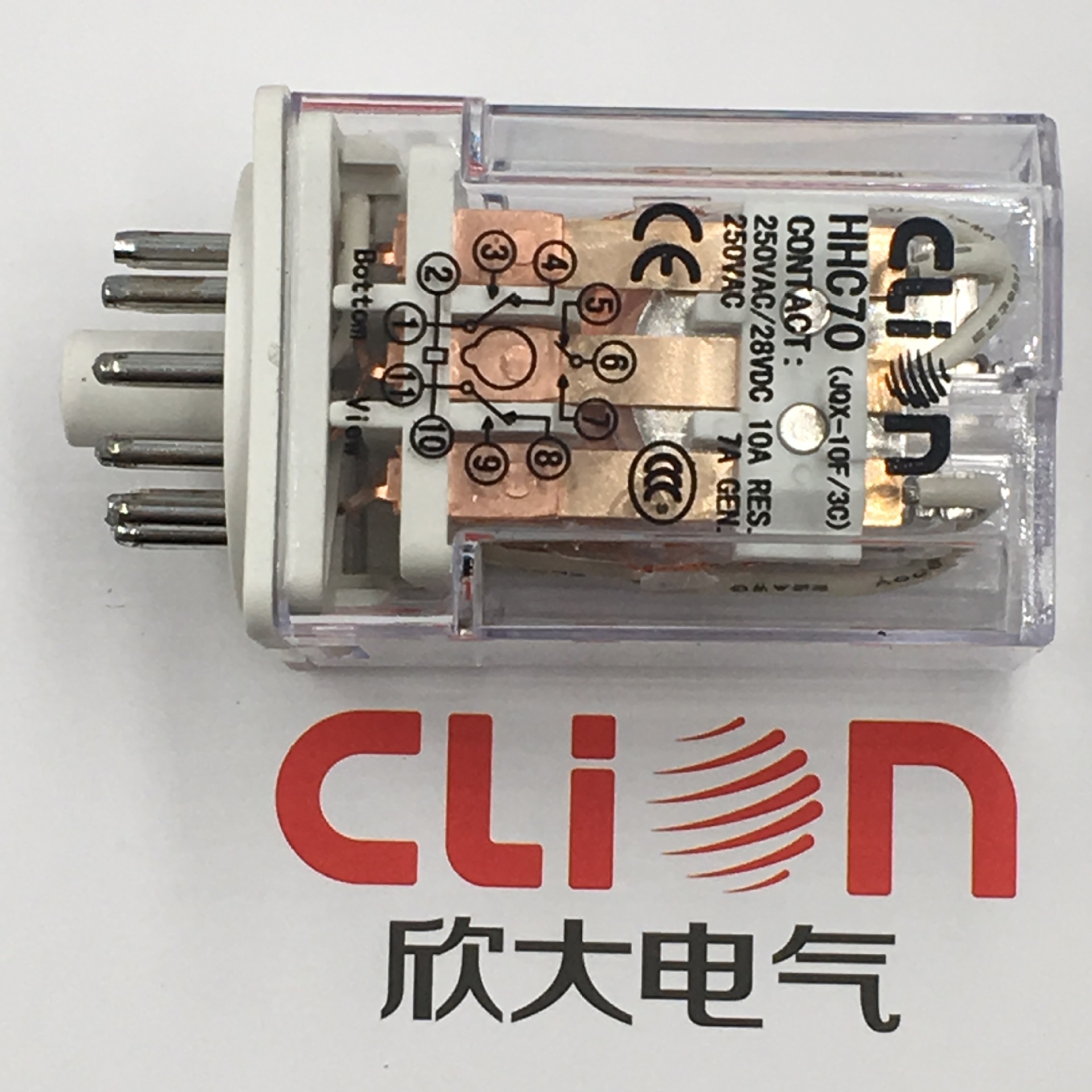 全新原装正品clion欣大圆11脚继电器hhc70a-3z(jqx-10f/3c)ac220v