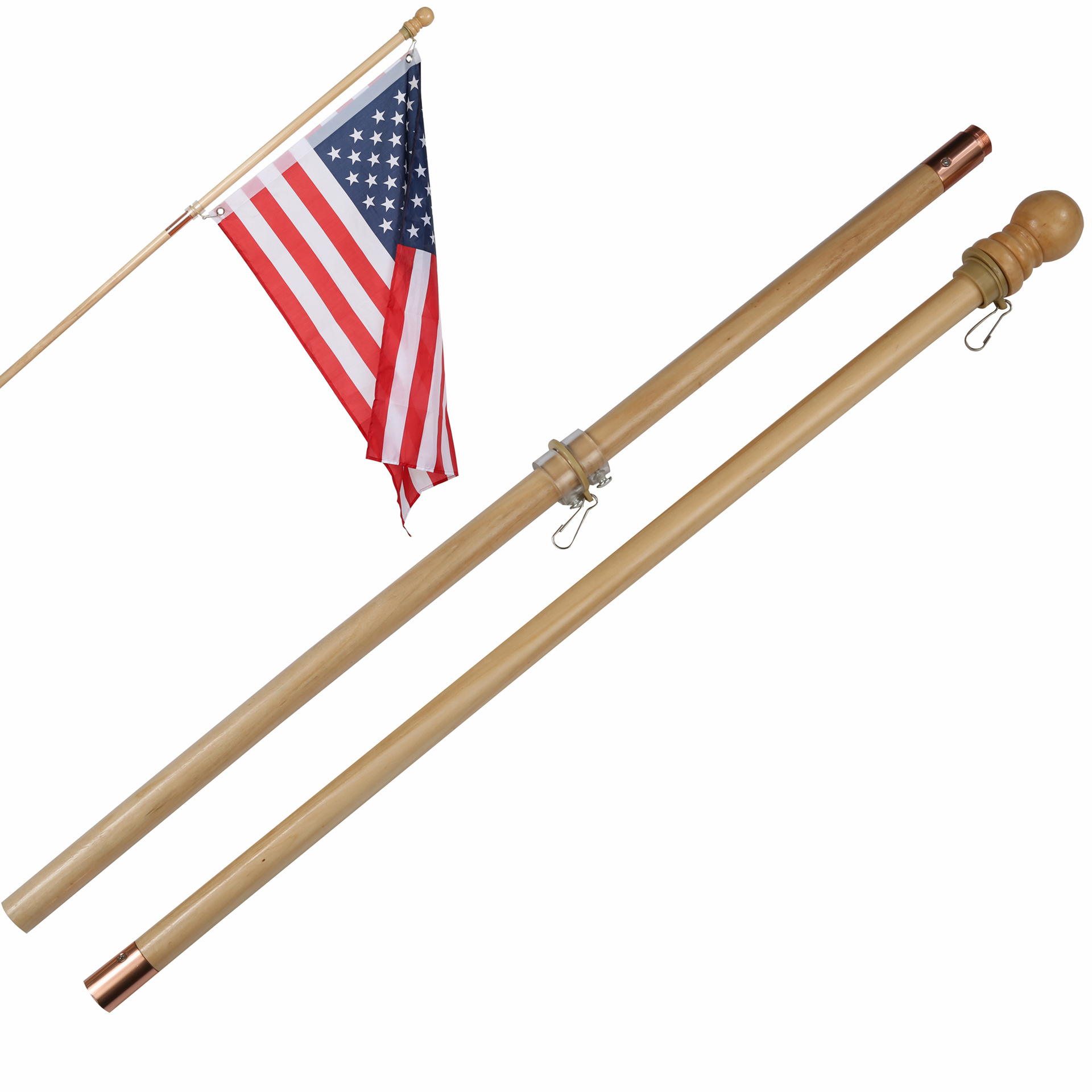 三节式花园旗杆 不锈钢伸缩旗杆 旗手摇运动会旗杆