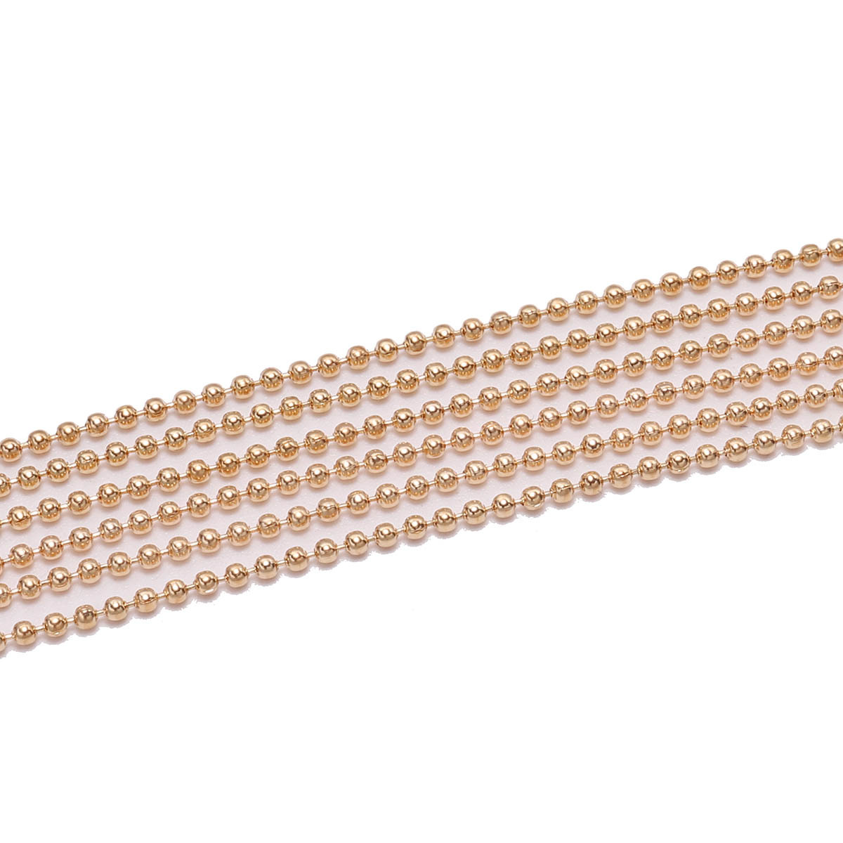 现货首饰配件批发 珠链链条 波球链珍珠金属链 diy项链 5米/10米