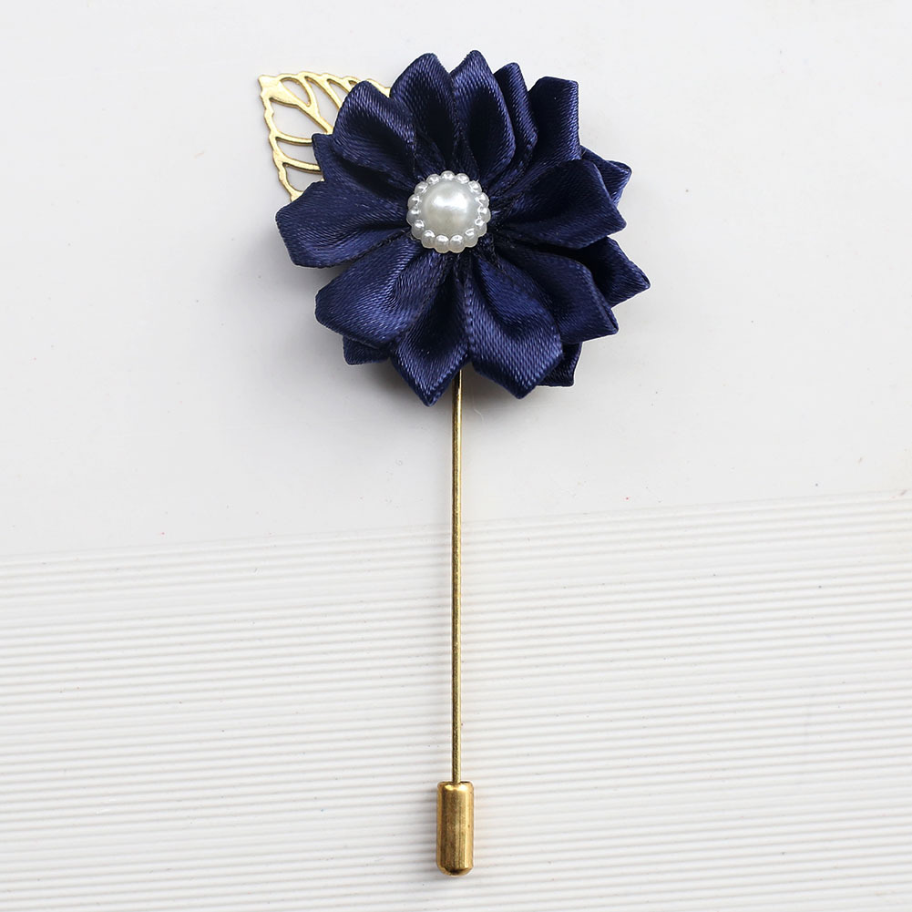 wifelai 手工缎带胸花 金叶子简约新娘新郎胸花 一件代发xh889p