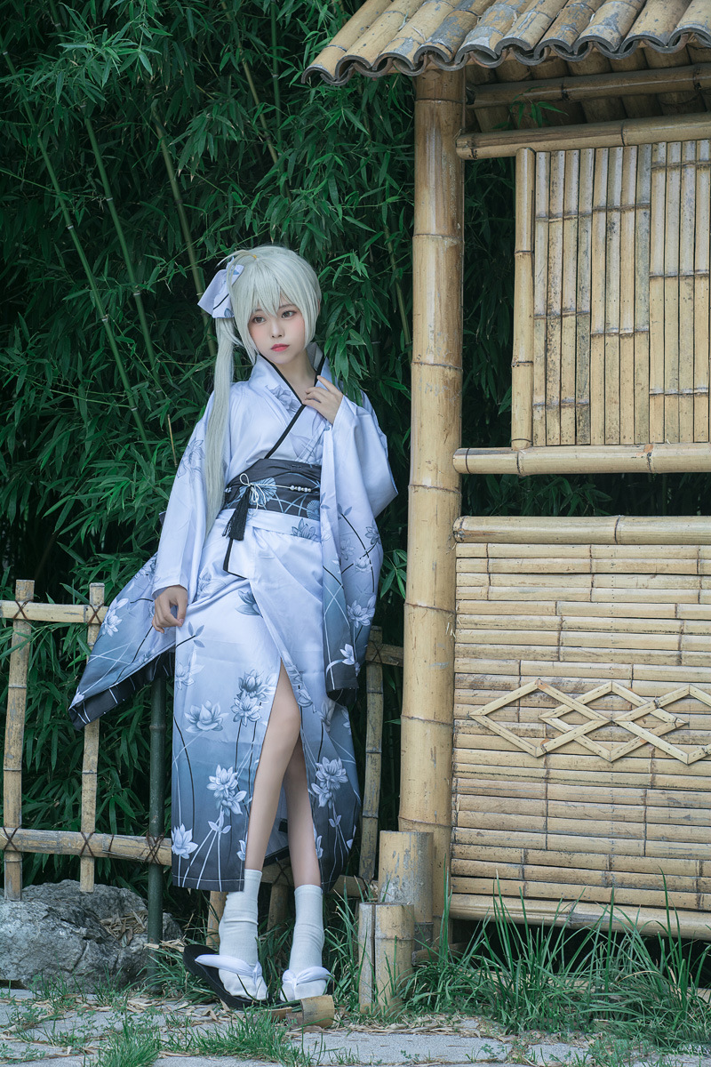 现货穹妹cosplay服缘之空春日野穹白色和服浴衣cosplay装女动漫