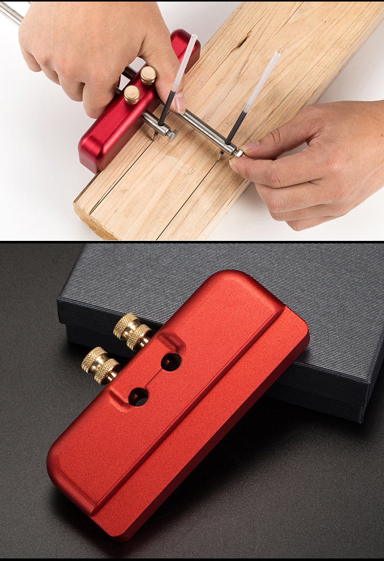 木工装修划线器木工划线工具铝合金画线器双杆木工diy工具线勒子