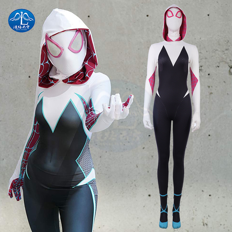 漫路云霄蜘蛛.侠平行世界格温cos服女cosplay表演服装厂家直销